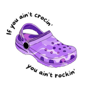 If You Ain't Crocin' You Ain't Rockin' Mug (Purple Camo) Design