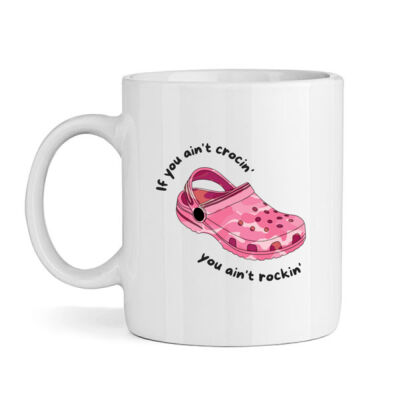 If You Ain't Crocin' You Ain't Rockin' Mug (Pink Camo) Thumbnail